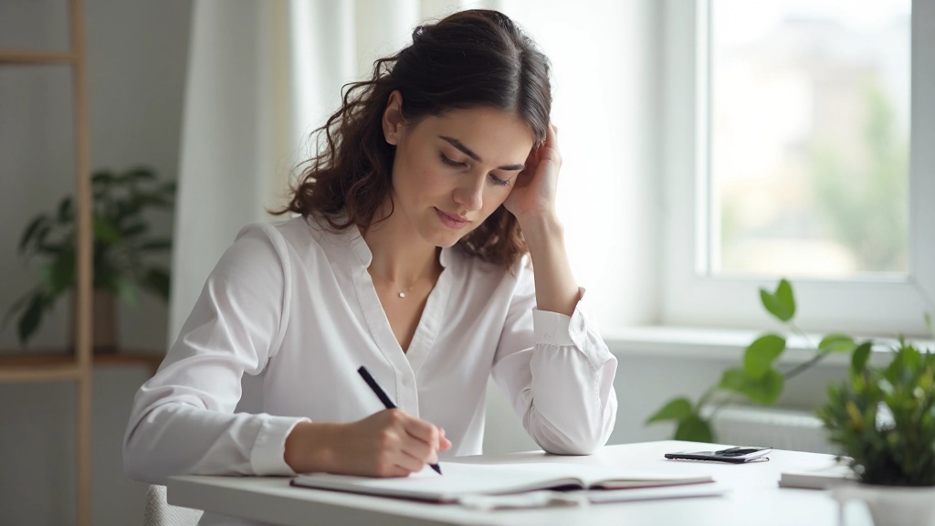 Профессиональное фото женщины, работающей с планировщиком на столе в современном офисе